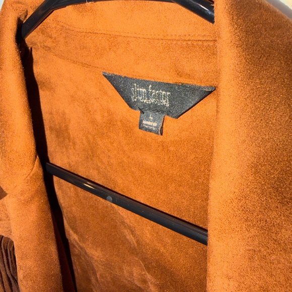 Fringe faux Suede Jacket - Brown - Picture 3 of 3